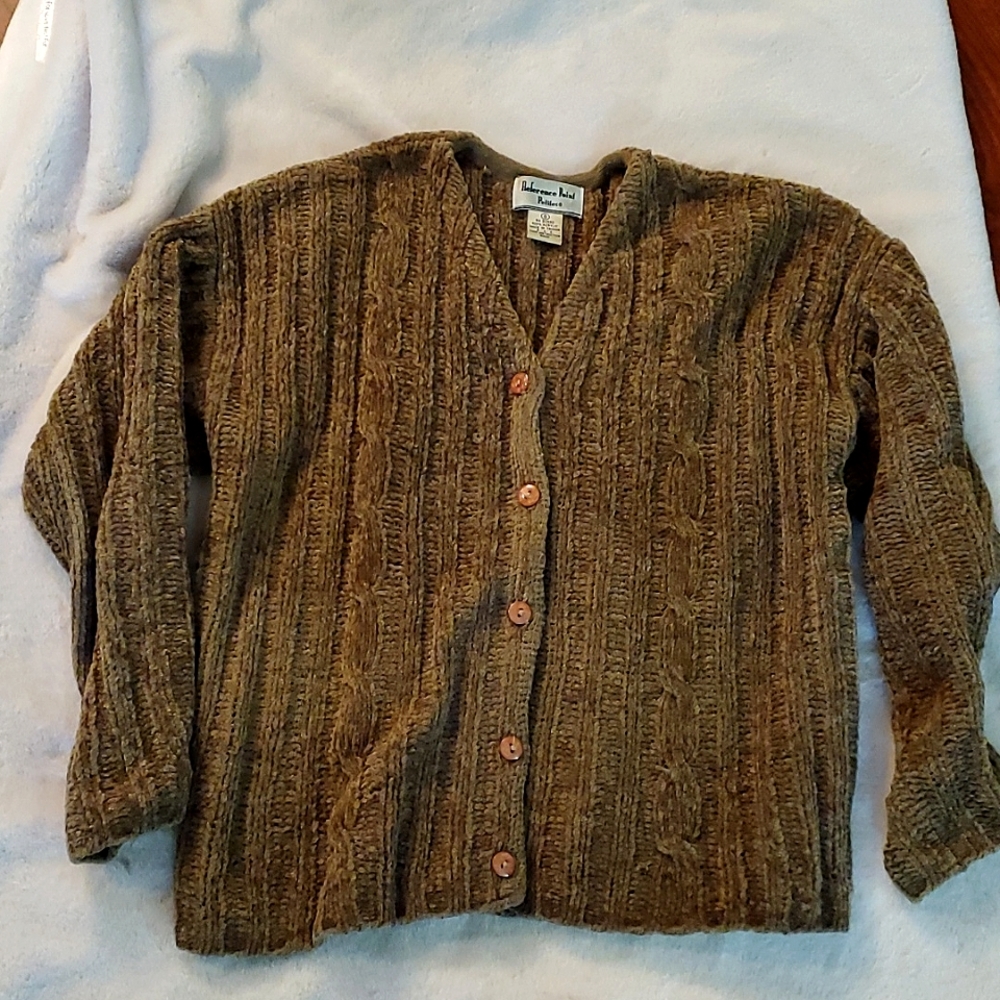 Reference Point brown cardigan. Size small petite.